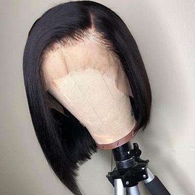 China Body Wave Short Bob Cut Lace Front Human Hair Wigs Unprocessed Raw Hair Free Part for sale