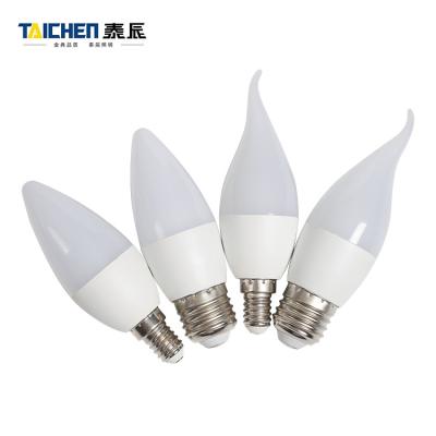 China Residential New Product SKD Indoor/Home Decoration/Indoor Plastic Clad Aluminum Sharp Led Bulb 6w Candle Led Bulb Lights Housing for sale