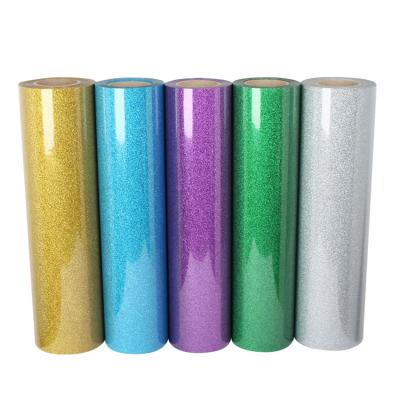 China Eco-fridendly Glitter Holographic Glitter Heat Washable Transfer Vinyl Sheets Flock HTV Heat Transfer Vinyl For Apparel for sale