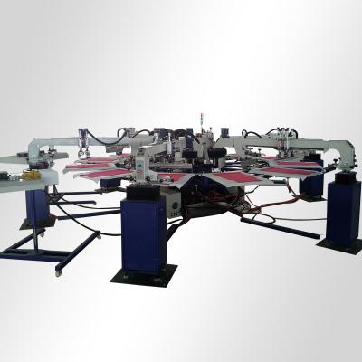 China Automatic Fabric Printer Color 12 8 Station T-shirt Printing Machine For Sale for sale