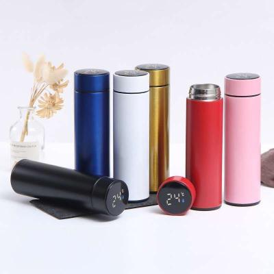 China Stocked Tumbler With Temperature Display 500ml Termo Smart Water Bottle Stainless Steel Tem for sale