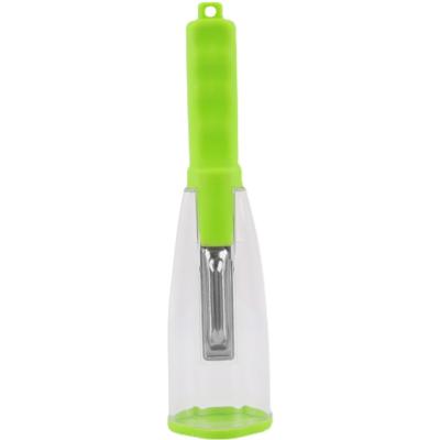 China Sustainable Multifunctional Storage Stainless Steel Peeler With A Container For Fruits And Vegetables for sale