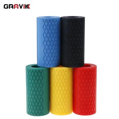 China Suitable for 25mm Factory Wholesale Colorful Gym Weightlifting Barbell Grips Silicone Barbell Grip for sale