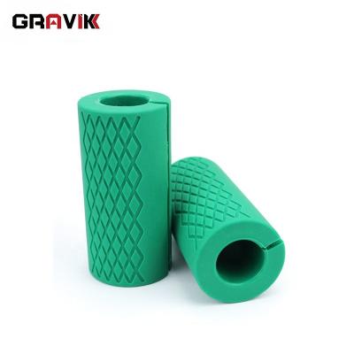 China Suitable for New 25mm Silicone Grip Gym Equipment Barbell Grip Weightlifting Dumbbell Non-Slip Grip for sale