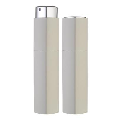 China JL-PA110C Square 8ml 10ml Aluminum Traveling Perfume Tube Glass Fine Sprayer Bottle for sale