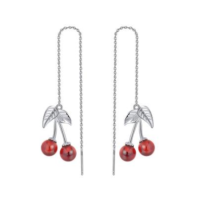 China RINNTIN SE100 Fashion Women's Cherry Earring Lead Free Nickel Free Jewelry With Garnet Drop Earrings for sale