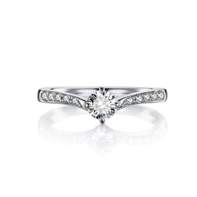 China RINNTIN SR194 FASHIONABLE High Quality 925 Sterling Silver Diamond Engagement Women Wedding Ring for sale