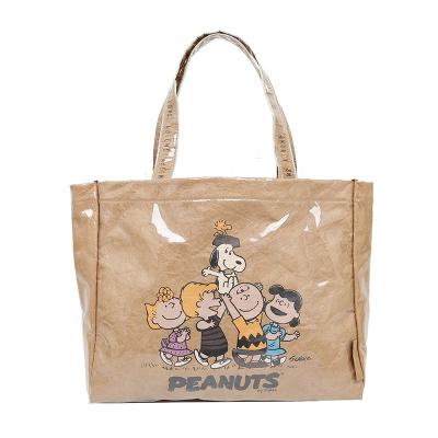 China Soft-loop women tyvek paper tote bag with cartoon design tpu shoulder bag messenger bag for sale