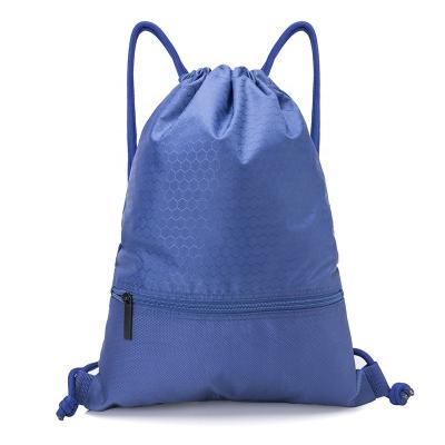 China Waterproof 600D Polyester Drawstring Backpack Bag Sport Gym Bags for sale