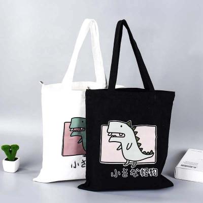 China Large Capacity PORTABLE Canvas Book Tote Bag With Customized Logo Printing for sale