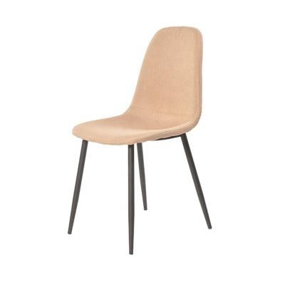 China China Manufacture Modern Dining Room Furniture Fabric Dining Chair Modern With Black Powder Coated Metal Tube Legs for sale