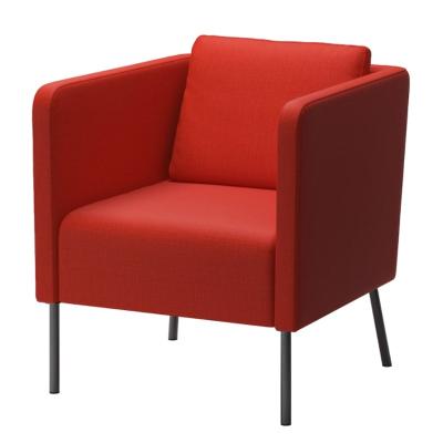 China Other Modern Luxury Living Room Furniture Red Color Leisure Chair With Armrest Comfortable Single Sofa for sale