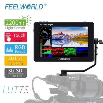 China Camera Monitor DSLR FEELWORLD LUT7S 7 inch 2200nits 3D LUT Touch Screen DSLR Field Monitor with Waveform VectorScope 3G-SDI 4K Histogram for sale