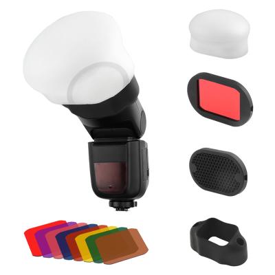 China Instant Professional Instant Camera Kit Filter Diffuser Diffuser Accessories Kit Honeycomb Reflector Color Filter Softbox for GODOX V1 V860ii for sale