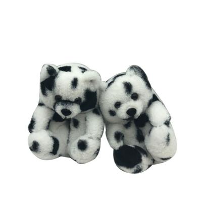 China Fashion Trend Teddy Bear Slippers 2021 New Arrivals Wholesale Fuzzy Plush Style Teddy Bear Slippers Kids Teddy Bear Slippers For Women Girls for sale