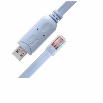 China COMPUTER Flat FTDI USB To RS232 RJ45 Console Rollover Serial Cable For Cisc0 Routers for sale