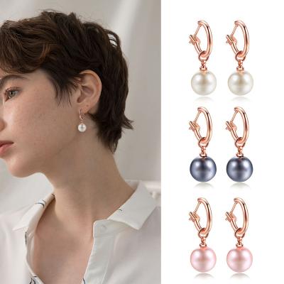 China Office / Career Fashion New Pearl Earrings Copper Plating Rose Gold Earrings Wholesale Multicolor Optional for sale