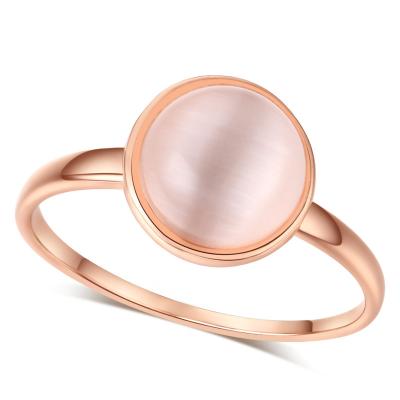 China Office/women career new fashion engagement ring opal copper plating jewelry ring rose gold ring for sale