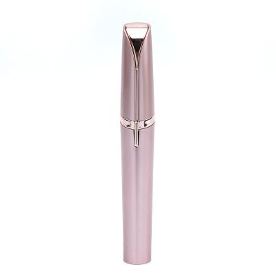 China Amazon Hot Selling Wholesale Women Stainless Steel Makeup Tools Usb Rechargeable Mini Electric Hair Removal Pen Eyebrow Trimmer for sale