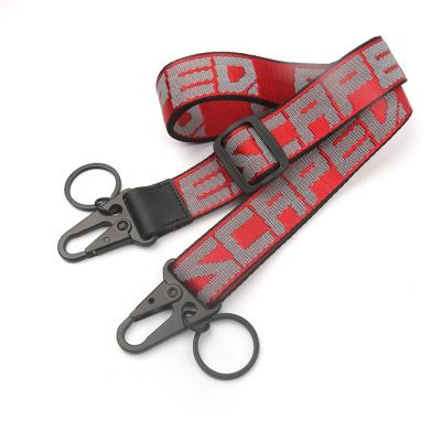 China Guitar Customized Side High End Logo Metal Lock Adjustable Quality Jacquard Mounting Woven Straps For Backpack for sale