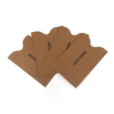 China Gift Envelope Die Cut Shape Brand Vintage Logo Hang Tag Kraft Button Custom Embossed Printed Paper Envelopes Available for sale