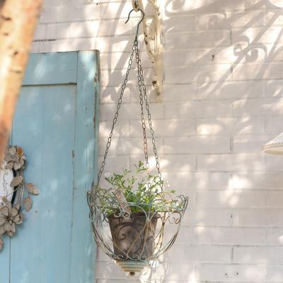 China Indoor and Outdoor Garden Decoration Metal Planter Retro Plant Style Flower Pot Material Hanging Easily Assembled Furnishing Flower Pots for sale