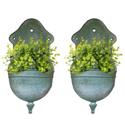 China Country Style Home Decor Farmhouse Wall Hanging Planters Vintage Garden Ornaments for sale