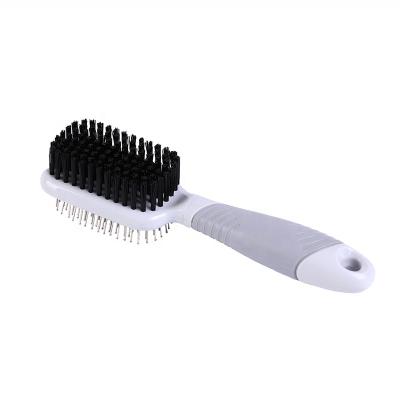 China Wholesale Viable Cat Fur Hair Gentle Remover Cleaning Dual Side Pet Grooming Slicker Slicker Brush For Dogs for sale