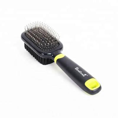 China Sustainable High Quality Dual Side Pin Brush Pet Grooming Brush for sale