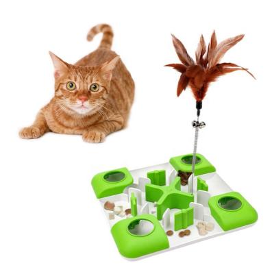 China Sustainable Slow Feeder Cat Bowl , Non Slide Interactive Puzzle Cat Toy For Entertainment Activities for sale