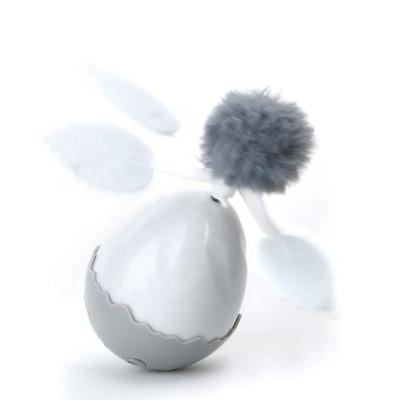 China Viable Relieve Boredom Playing Attention Training Rotating Feather Teasing Cat Ball Toys Electric for sale