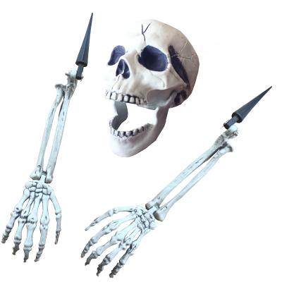 China Halloween Creepy Commercial Skeleton Lawn Stakes Scary Horror Props Set for sale