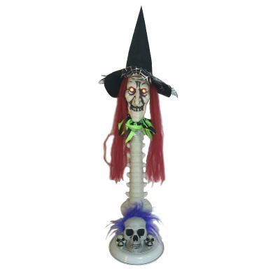 China LED Light Halloween Table Decor Skeleton Doll Witch With LED Light for sale