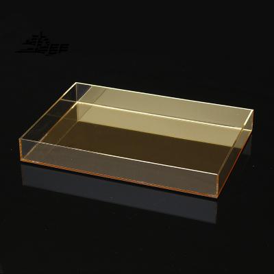 China Pack or Store Items Customized Acrylic Mirror Food Tray Gold Acrylic Boxes Mirror Acrylic Cosmetic Organizer for sale