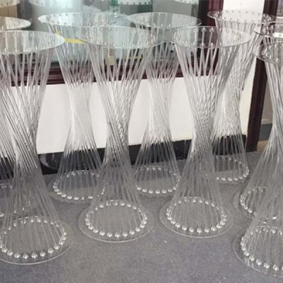 China Wedding Party Event Flower Decorations New Design Vase Shape Clear Acrylic Flower Stand For Wedding Centerpiece Decoration for sale