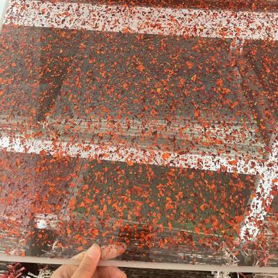 China Decoration Glitter Transparent Acrylic Panel Decorative Patterned Acrylic Sheet For Making Photo Frame for sale