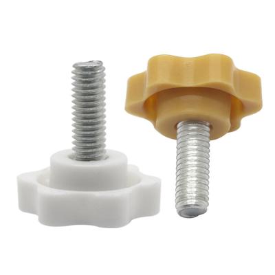 China Round M4 M6 M8 Hexagon Head Plastic Adjustable Screw Nylon Hand Tighten Adjustable Screw Machine Knob Screw for sale