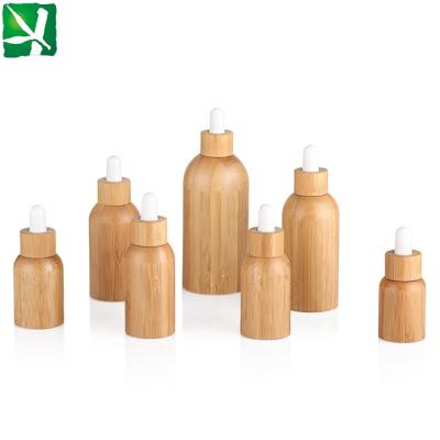 China 5/10/15/20/30/50/100ML Eco-friendly All Wrapped Bamboo Essential Oil Bottle With Bamboo Dropper for sale