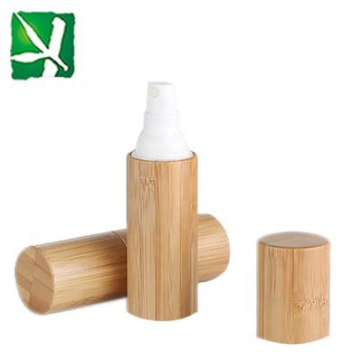 China 30ML/50ML Bamboo Airless Cosmetics Packaging Bottle For Lotion/Essence/Eye Cream, Cosmetic Bottle Supplier for sale