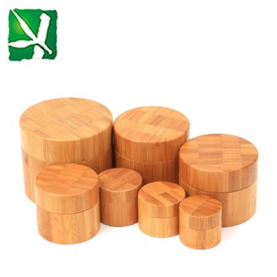 China Eco-friendly empty bamboo cream jar, pp cosmetic jars 15ml/20ml/30ml/50ml/100ml/150ml/200ml/250ml, screw lip bottle jar for sale