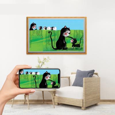 China Custom Wooden Wifi Frame 55 Inch Wallet Symbolic Art nft Digital Picture Frame for sale