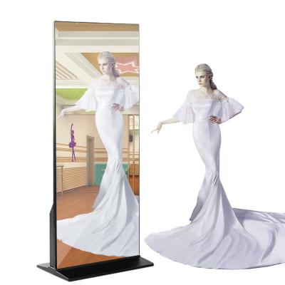 China Indoor Smart Fitness Mirror Photo Booth Modern Magic Mirror Touch Screen Digital Signage LCD Display Wall Mounted for sale