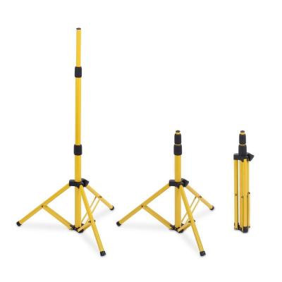 China High Quality Flexible Yellow Flexible Folding Iron Flat Type Dual Tripod Stand For Led Work Light for sale