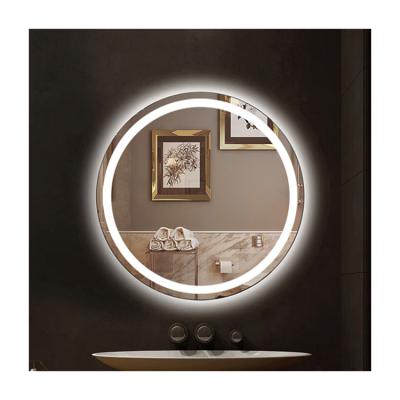 China Smart Magnifying LED Bathroom Toilet Mirror Light Touch Backlit Switch Light Mirror for sale