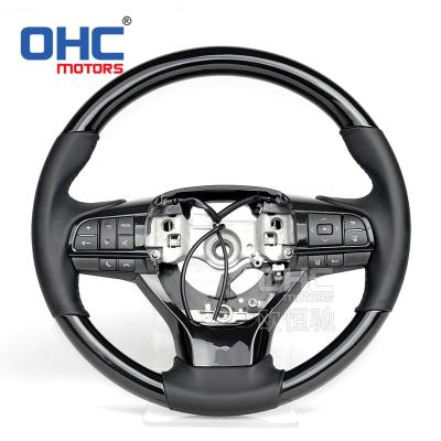 China Sports Wholesale Custom Leather Car Steering Wheel Fit For Toyota Land Cruiser LC100 LC200 Lexus ES Wooden Steering Wheel Set for sale