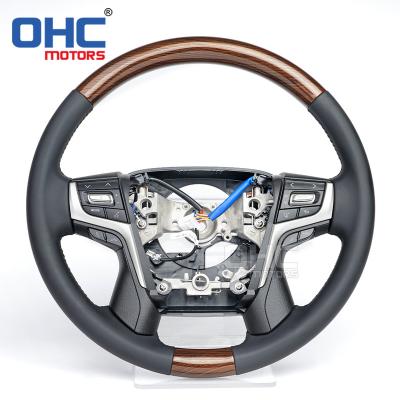 China Sports Leather Car Steering Wheel Fit For Toyota Prado Land Cruiser 2016 2017 2018 2019 2020 2021 Carbon Fiber Steering Wheels for sale