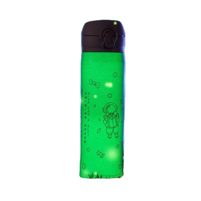 China Sustainable New Arrival 304 Stainless Steel Bottle Glow In The Dark Water Bottle With Noctilucous Function for sale