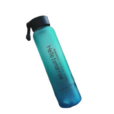 China Sustainable Hot Sale Gradient Color Water Bottle Glass Bottle 500ml Borosilicate Glass Bottle for sale