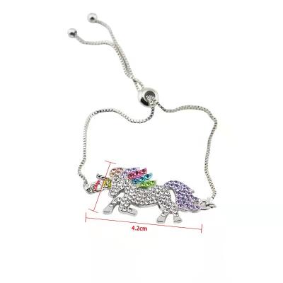 China Amazon's new luxury unicorn accessories children's adjustable bracelet for sale