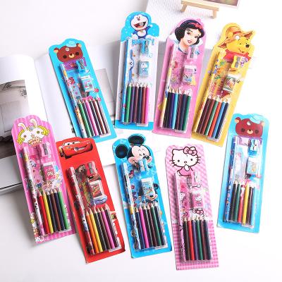 China Creative Wood+plastic Stationery Kids Back To School Stationery Products For Kids School Kit Supplies for sale